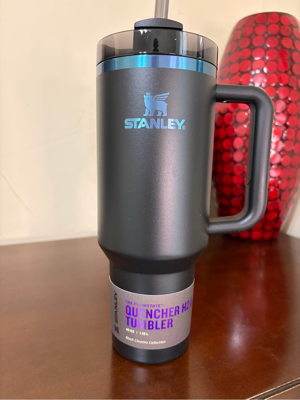 SOLD Stanley Black Chroma Collection 40 oz Quencher H2.0 Tumbler with Flowstate - Picture 1 of 17
